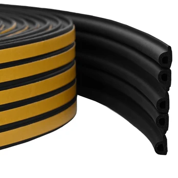 Savipolimerinis langų sandariklis Juoda 9 x 6 mm 12 m