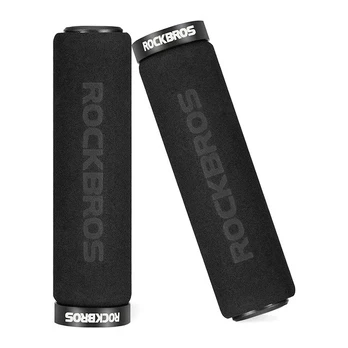 Rockbros BT1001BKBK sponge bicycle handlebar grips - juodas