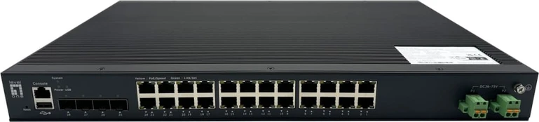 Level One LevelOne Industr.GB/L2+Manag.PoE Switch 28-Port 370W 10Gbps