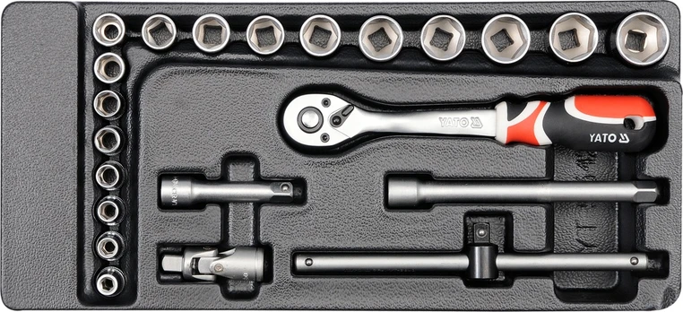 YATO DRAWER INSERT 3/8 "ĮRANKIŲ RINKINYS 22vnt.
