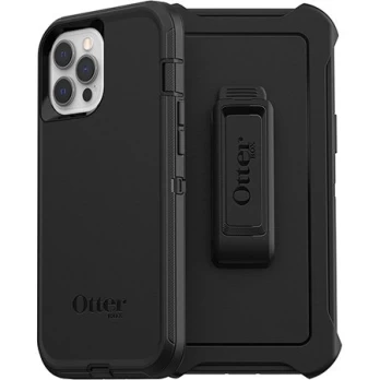OtterBox Defender - Protective Case with Clip for iPhone 12/12 Pro (Black)