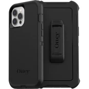 OtterBox Defender - Protective Case with Clip for iPhone 12/12 Pro (Black) kaina