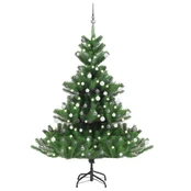Dirbtinis normandiškas kėnis su LED/žaisliukais, žalias, 180cm kaina