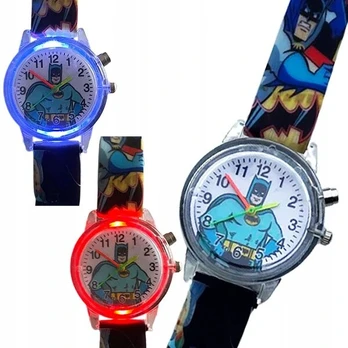 Vaikiškas laikrodis berniukui vaikams batman led šviečiantis