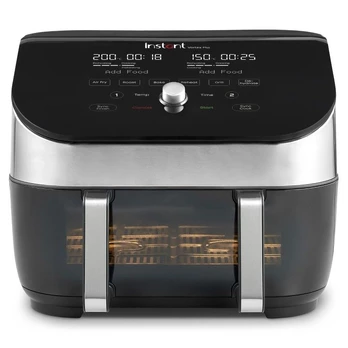 Instant Vortex Plus VersaZone 8.5L oro gruzdintuvė su ClearCook – nerūdijantis plienas