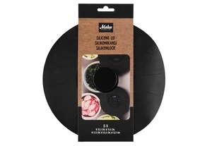 Apsauginis dangtis Maku Silicone Lid, juoda, 5 vnt.
