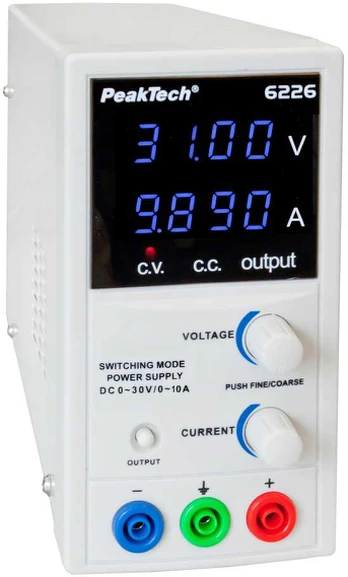 Laboratorinis maitinimo šaltinis 30V 10A PeakTech 6226