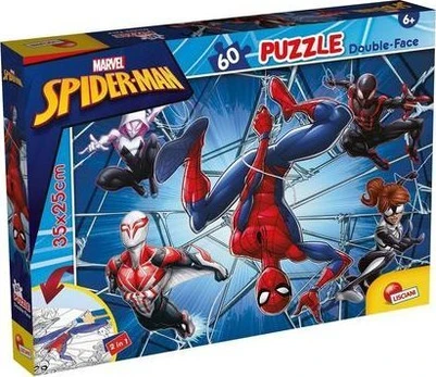 Dvipusiai Spider-man dėlionės 60 elementų Lisciani vaikams
