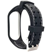 Beline dirželis Smart Mi Band 3|4 juoda-balta juodas|baltas kaina