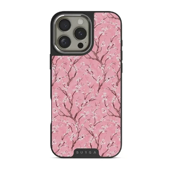 Sakura - iPhone 16 Pro Case, Elite Dark (MagSafe) / Silver