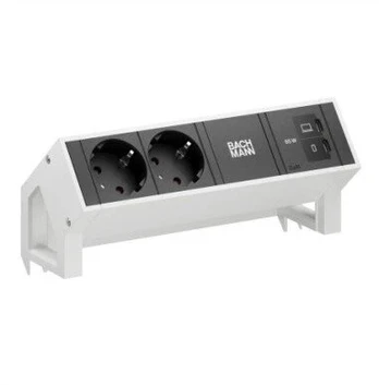 Maitinimo juosta Bachmann DESK 2 2 lizdai USB-C 65 W 0,2 m balta