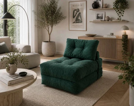 WOBA beanbag mattress bottle green
