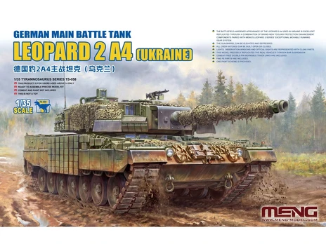 Tankas Leopard 2A4 (Ukraina) surenkamas modelis Meng 1/35 TS-058