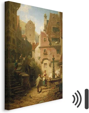 Artgeist Paveikslas - Carl Spitzweg – Well-Wisher Presenting Flowers