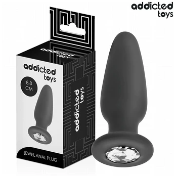 Addicted Toys Intimate Plug S Decorative Jewel Juodas Analinis kaištis