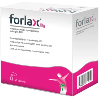 Vidurių užkietėjimui FORLAX, 20 pak.
