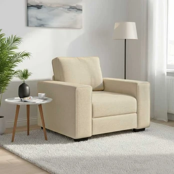 Sofa Sofos krėslas, kreminės spalvos, 100x77x82 cm, audinys