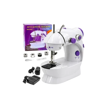 Lean Mini Sewing Machine LED Light Portable 2 Modes Accessories Foot Pedal