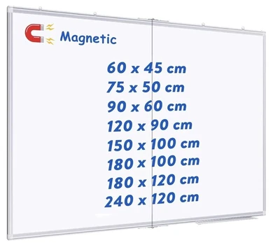 Magnetinė baltoji lenta, 180 x 100 cm.
