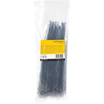 StarTech 100 PACK OF RESEALABLE ZIP TIE/10 Juodas