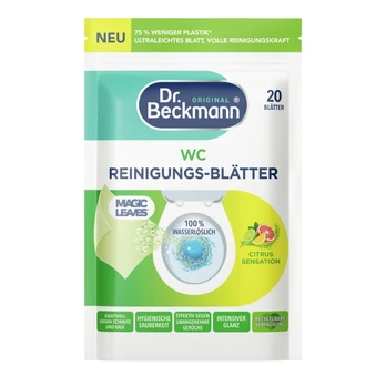 DR.BECKMANN Tualeto valymo paklodės Magic Leaves Citrus Sensation 20 vnt.