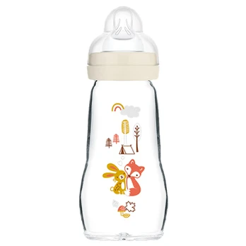 MAM 260 ml stiklinis buteliukas PREMIUM, baltas