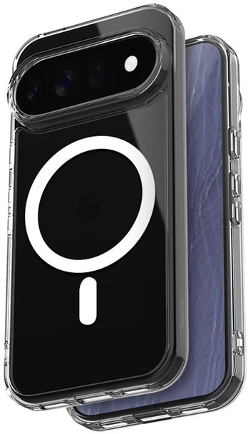 Permatomas „MagSafe“ dėklas Google Pixel 11, Crong Hybrid Clear Magnetic