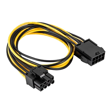Adapteris with cable Akyga AK-CA-82 PCI-E 6+2 pin (m) | PCI-E 8 pin (m) 40cm