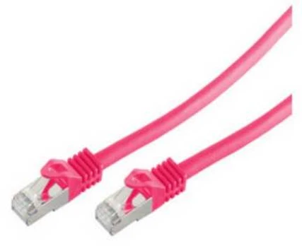 S-Conn shiverpeaks RJ45 Patchkabel S/FTP PIMF Cat.7 magenta 1,0m