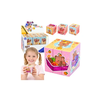 Lean Toys Capybara Educational Colorful Logic Puzzle Cube 6x6 cm