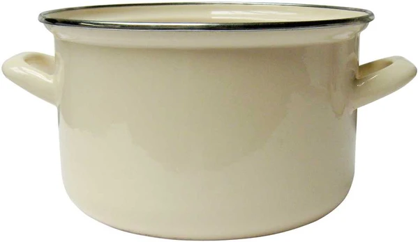 Puodas emaliowany 24 cm 7 l kreminė EMALIA OLKUSZ