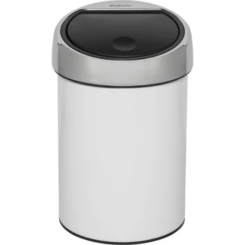 Šiukšliadėžė Brabantia Touch Bin, 3 l, balta