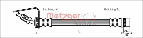 Stabdžių žarnelė METZGER 4114761