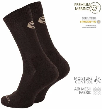 Merino vilnos žygio kojinės Stark Soul 2153, rudos
