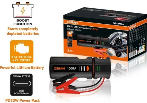 Osram akumuliatoriaus paleidėjas (booster) BATTERYjumpstart 1000 OJS020
