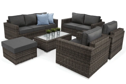 Lauko baldų komplektas Perugia, Olive/Grey