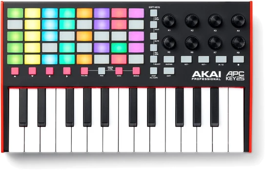 MIDI klaviatūra AKAI APC Key 25 MK2 - Ableton Live Controller, juoda