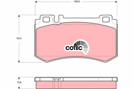 TRW GDB1544 Brake pad set