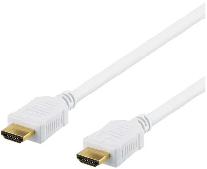DELTACO High-Speed Premium HDMI cable, 1m, Ethernet, 4K UHD, baltas