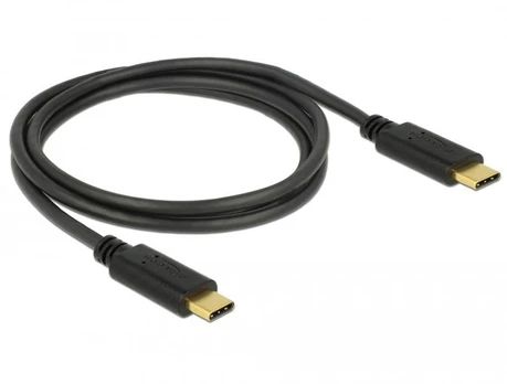 Kabelis USB Delock USB-C M/M 2.0 1m juoda E-Marker (83323)
