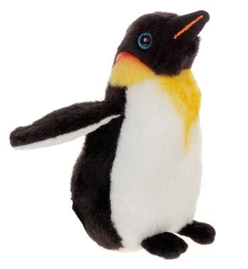 Pliušinis žaislas Beppe Penguin, baltas/juodas, 13 cm