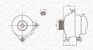 Kintamosios srovės generatorius MAGNETI MARELLI 063731792010