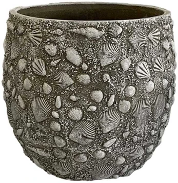 Gėlių vazonas „SUNNY SHELL“, D35,5 x H33 cm, smėlio spalvos