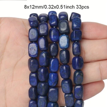 Karoliukai, 33 vnt., Lapis Lazuli
