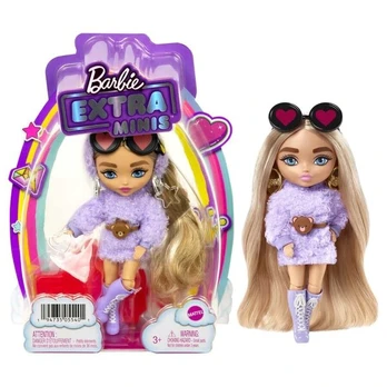 Lėlė Barbie Extra mini su violetine suknele, HGP66