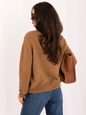 Italy Moda Sweter-IR-SW-K17003.99-camelowy