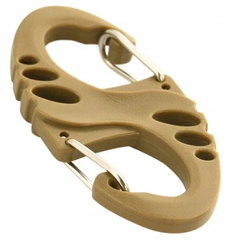 Plastikinis M-Tac S-Hook karabinas, rudas