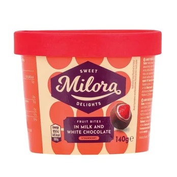 Šaldytos braškės šokolade MILORA, 140 g