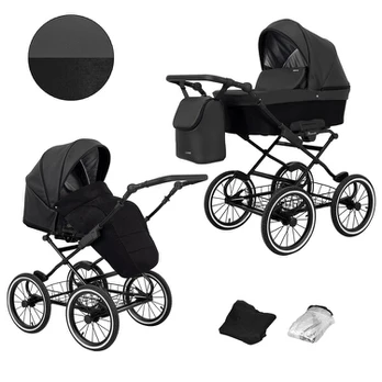 Universalus vežimėlis Romantic Kunert 2in1 Black ECO