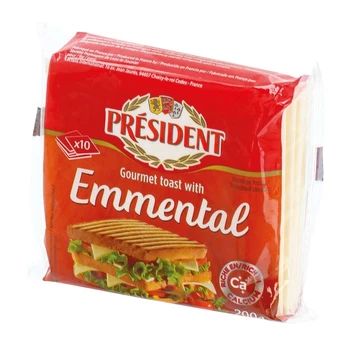 Lydytas sūris riekutėmis PRESIDENT EMMENTAL, 200 g